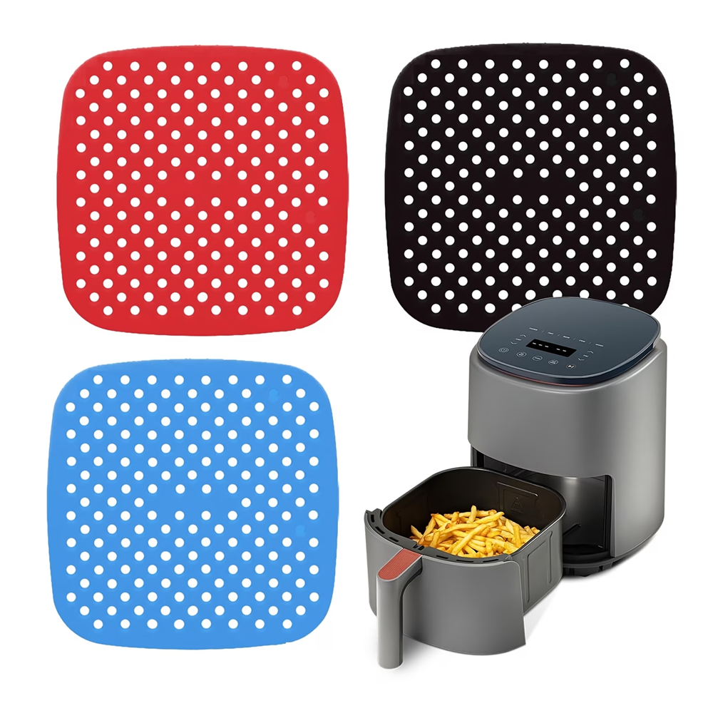 Camping Cooking Mat - Reusable Air Fryer Pad, Silicone Non-stick