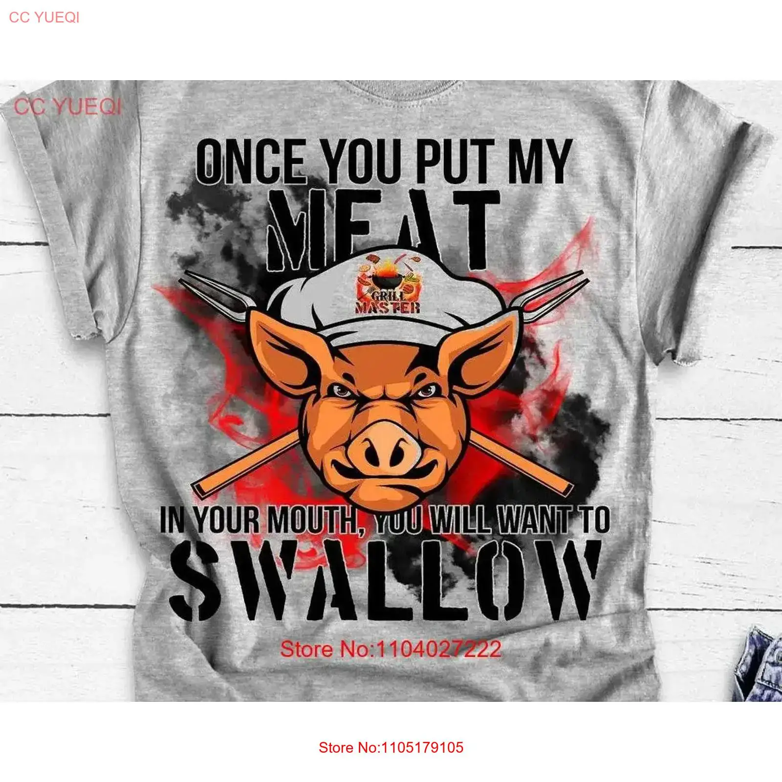 Camping Cooking Meat - Funny Barbequing T Shirt For Men