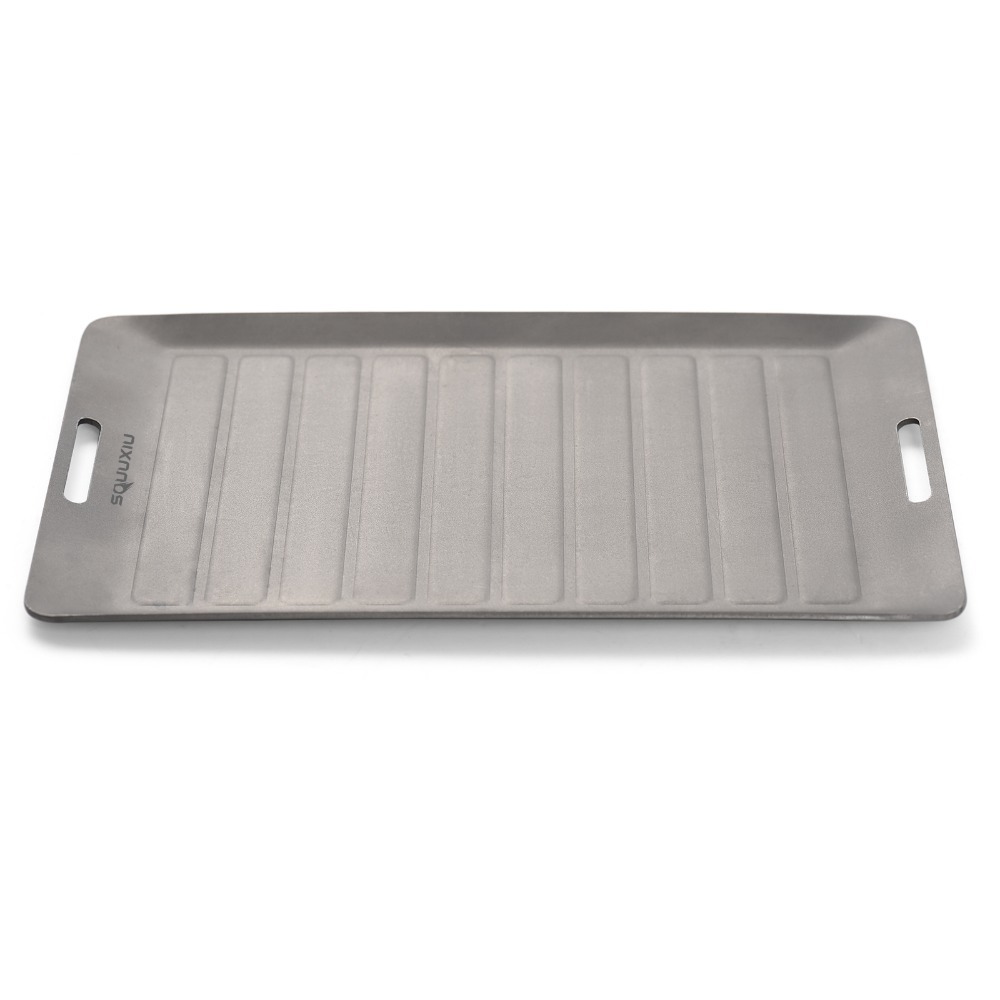Camping Cooking Meat - Durable Titanium Camping Grill Pan Lightweight