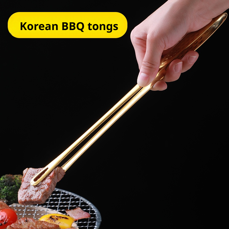 Camping Cooking Meat - Stainless Steel BBQ Grill Tongs -