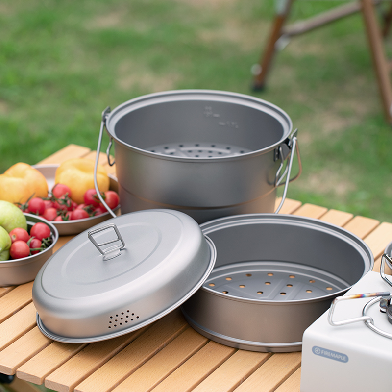 Titanium Hanging Pot with Stea – Camping Hanging Cooking Pot recenzja i cena