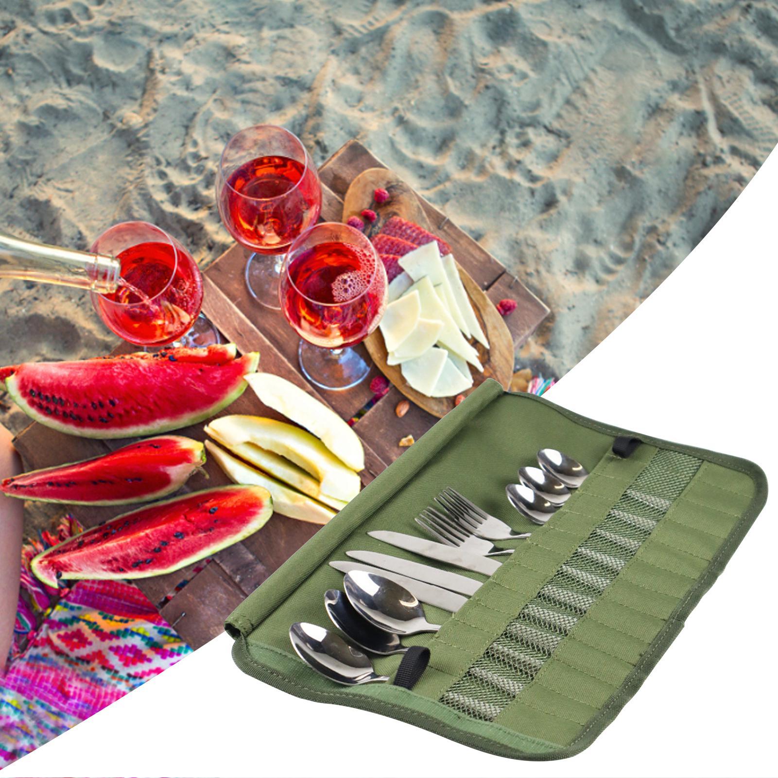 Camping Tableware Roll Bag Kit – Camping Cooking Kit Box recenzja i cena