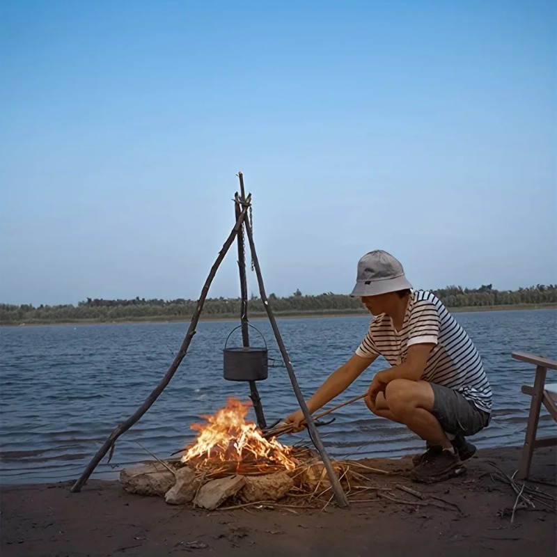 Outdoor BBQ Tripod Portable De – Camping Hanging Cooking Pot recenzja i cena