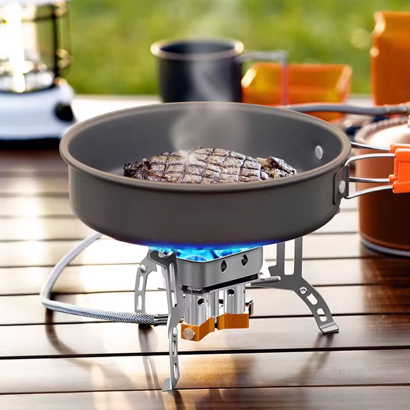 Three-head gas stove portable  – Camping Cooking Roll recenzja i cena