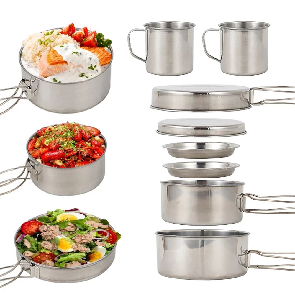 8pcs/Set Camping Cookware Mess – Camping Cooking Roll recenzja i cena