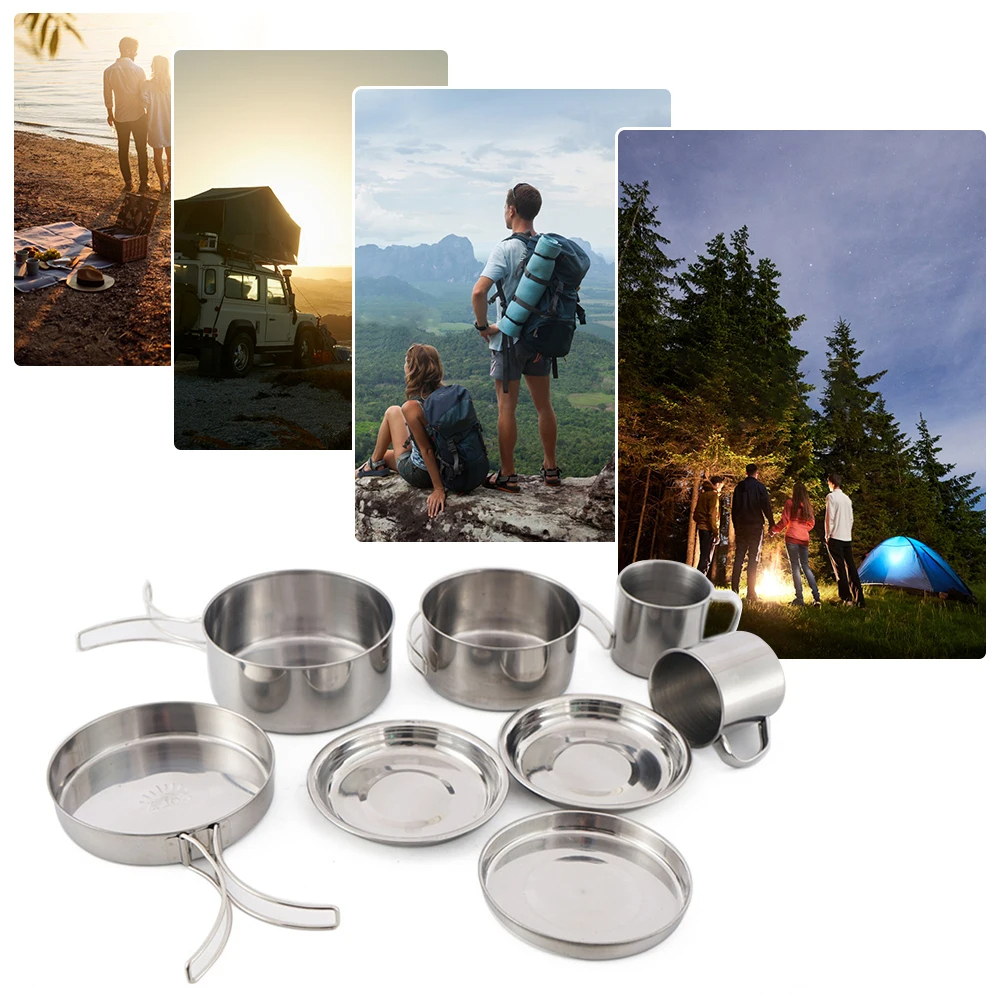 8pcs/Set Camping Cookware Mess – Camping Cooking Roll recenzja i cena