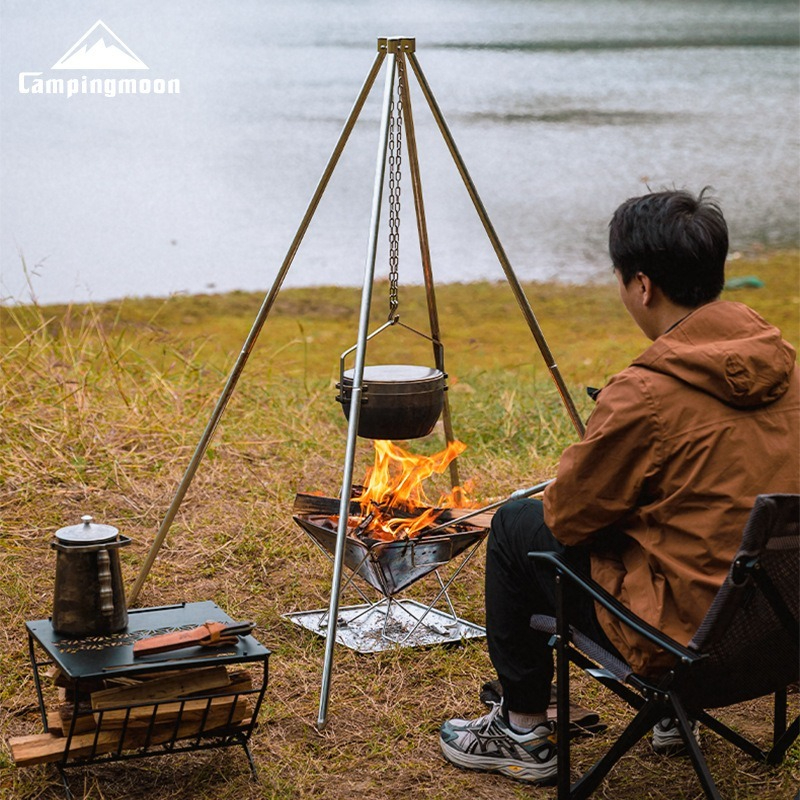 CAMPINGMOON Outdoor MT-130 cam – Camping Hanging Cooking Pot recenzja i cena