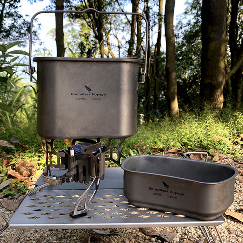 1.5L Outdoor Military Canteen  – Mess Kit Titanium recenzja i cena