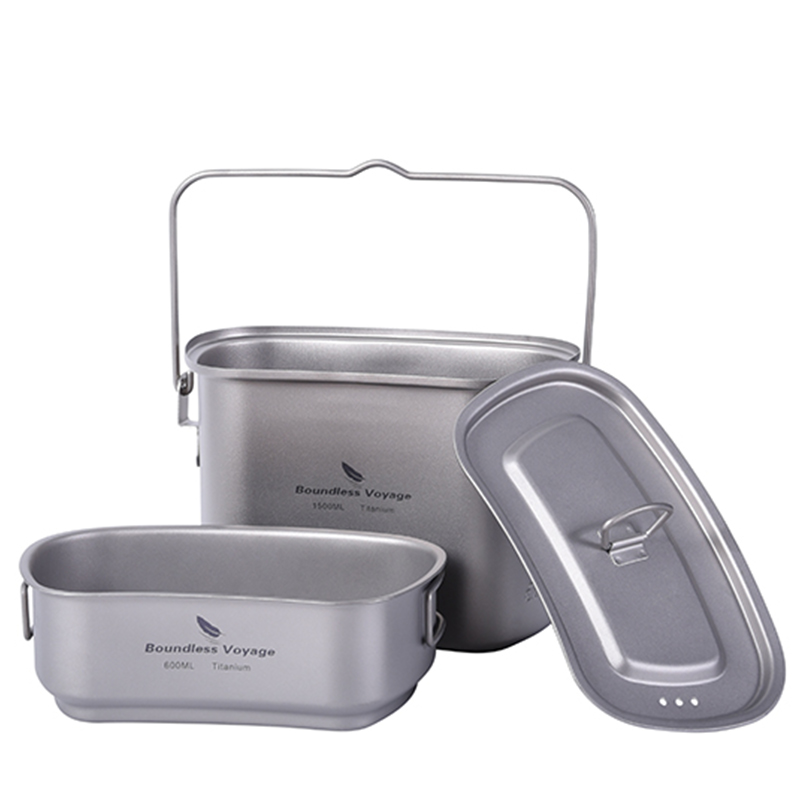 1.5L Outdoor Military Canteen  – Mess Kit Titanium recenzja i cena