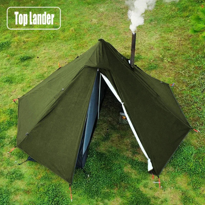 Camping Hot Tent with Chimney  – Campfire Cooking In Another World recenzja i cena