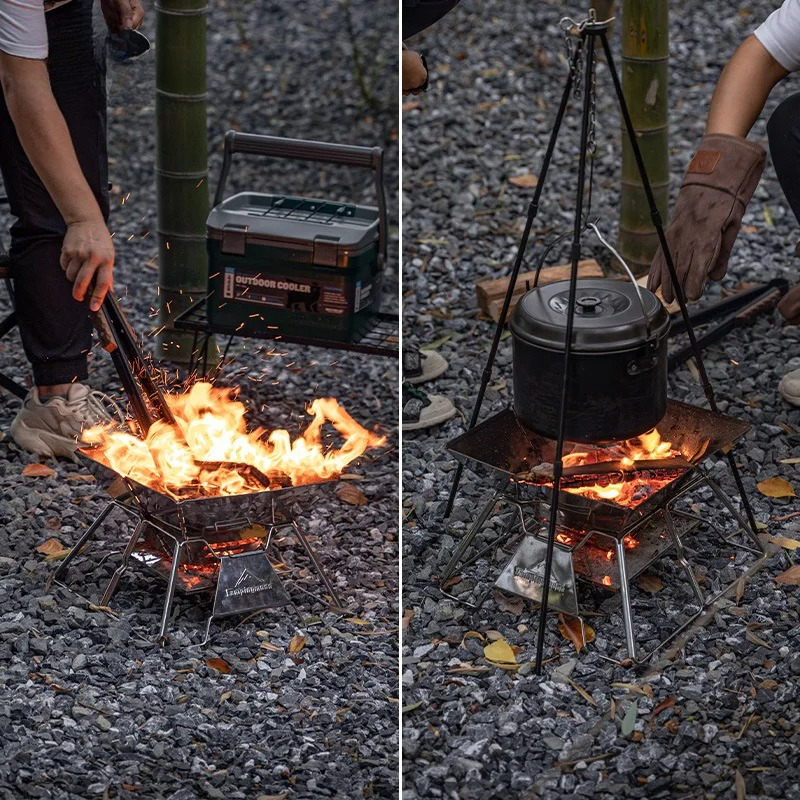 CAMPINGMOON Stainless Steel Fo – Camp Grill Portable Folding recenzja i cena