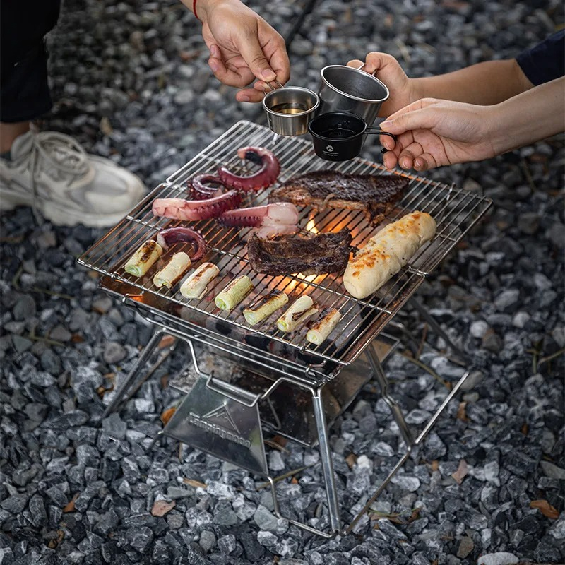 CAMPINGMOON Stainless Steel Fo – Camp Grill Portable Folding recenzja i cena
