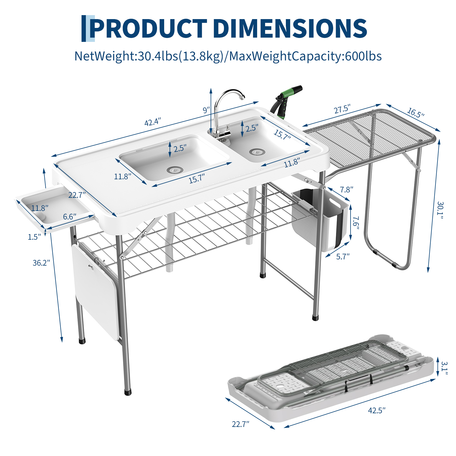 Fish Cleaning Table, Folding C – Camp Grill Portable Folding recenzja i cena