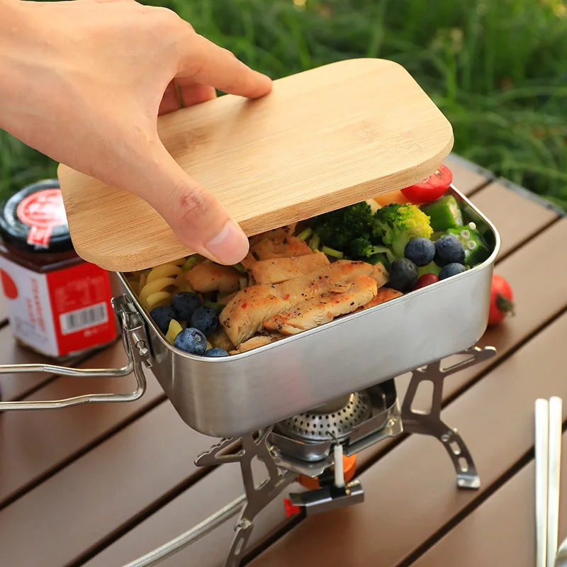 304 Stainless Steel Lunch Box  – Mess Kit Titanium recenzja i cena