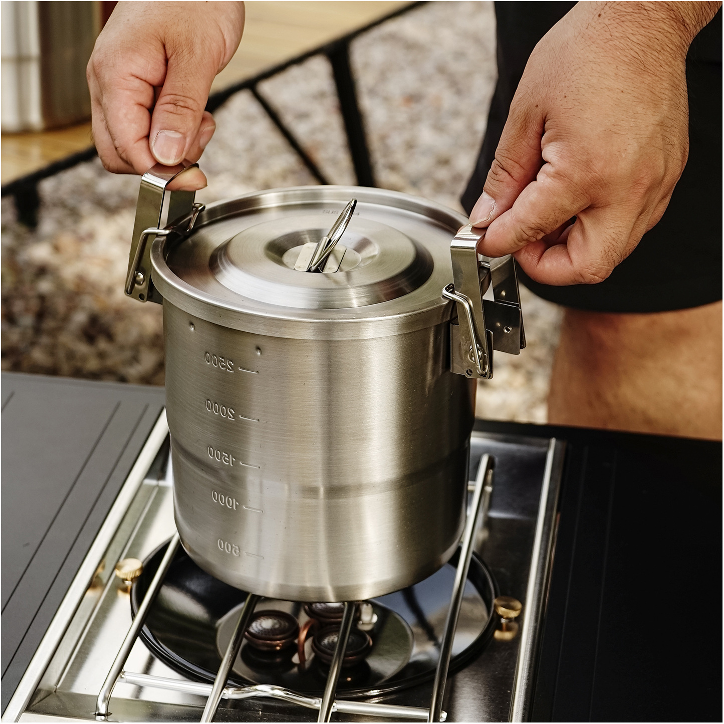 Outdoor 304 stainless steel po – Camping Hanging Cooking Pot recenzja i cena