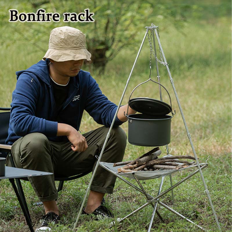 Camping Bonfire Tripod Portabl – Camping Hanging Cooking Pot recenzja i cena