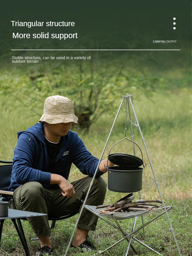 Camping Bonfire Tripod Portabl – Camping Hanging Cooking Pot recenzja i cena