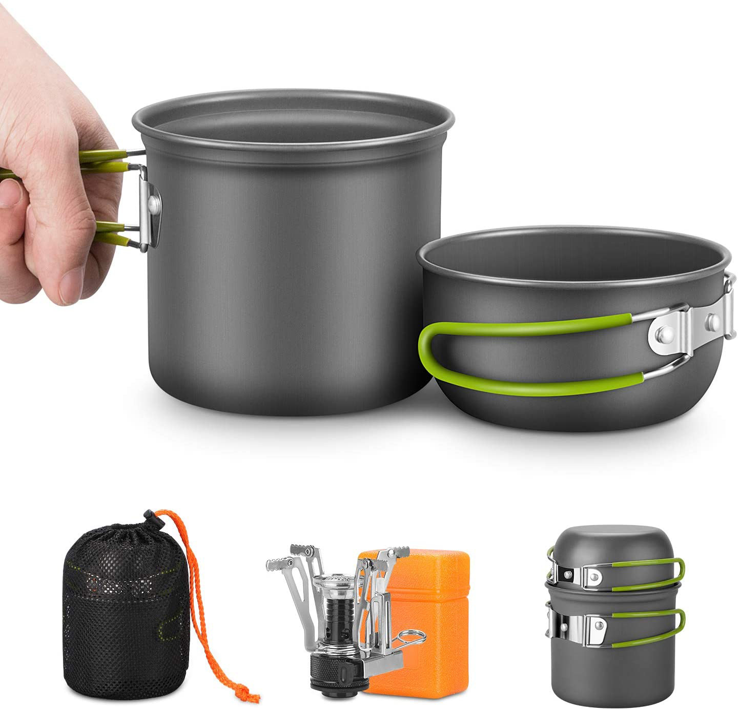 Camping Cookware Kit with Stov – Camping Cooking Kit Box recenzja i cena