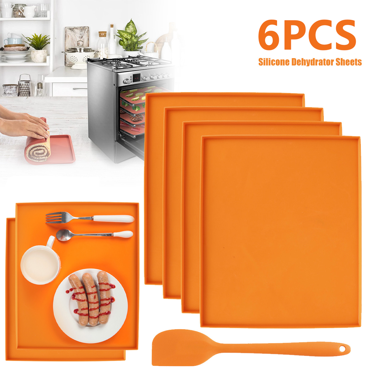 6PCS Silicone Dehydrator Sheet – Camping Cooking Mat recenzja i cena