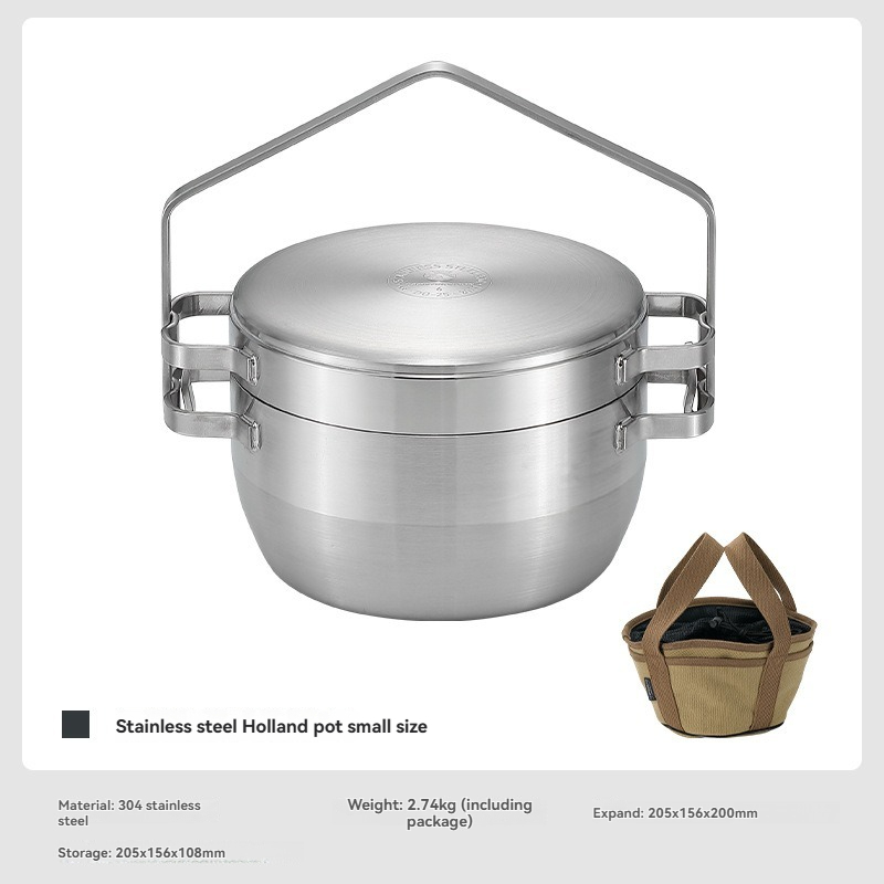 DO-25 thickened stainless stee – Camping Hanging Cooking Pot recenzja i cena