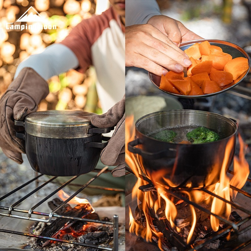 DO-25 thickened stainless stee – Camping Hanging Cooking Pot recenzja i cena