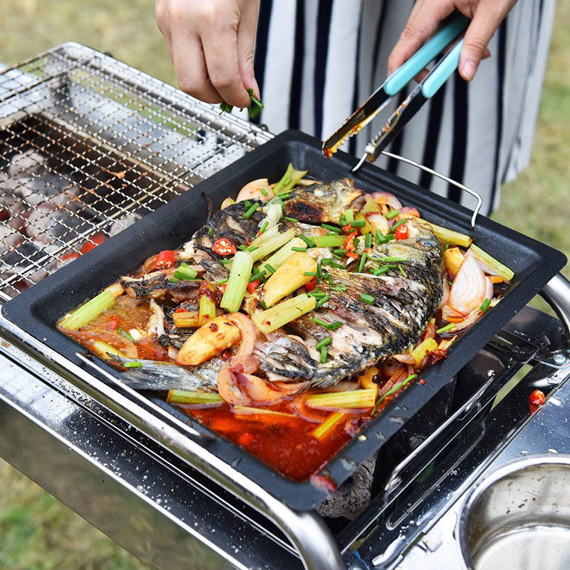 Outdoors Thick Square Grill Pa – Camping Cooking Meat recenzja i cena