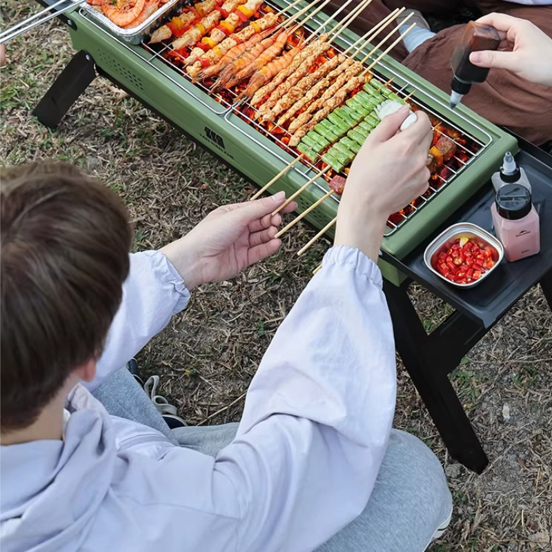 1 Set Outdoor BBQ Grill Foldin – Camp Grill Portable Folding recenzja i cena