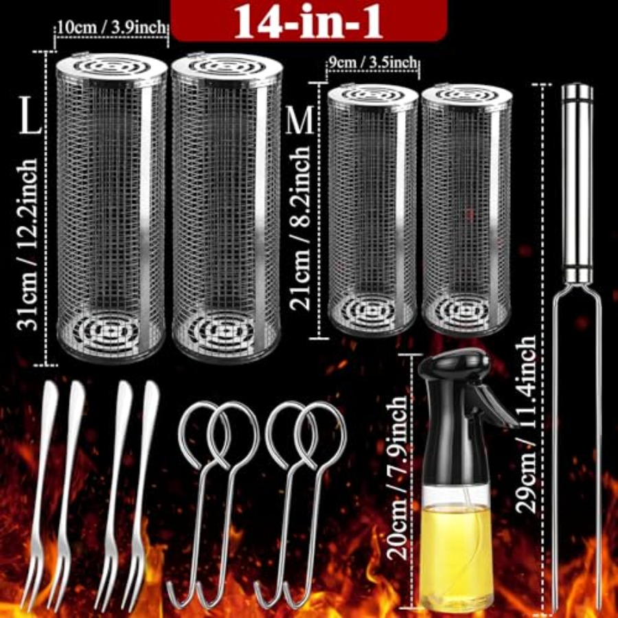 Outdoor Grilling Baskets Grill – Camping Cooking Basket recenzja i cena