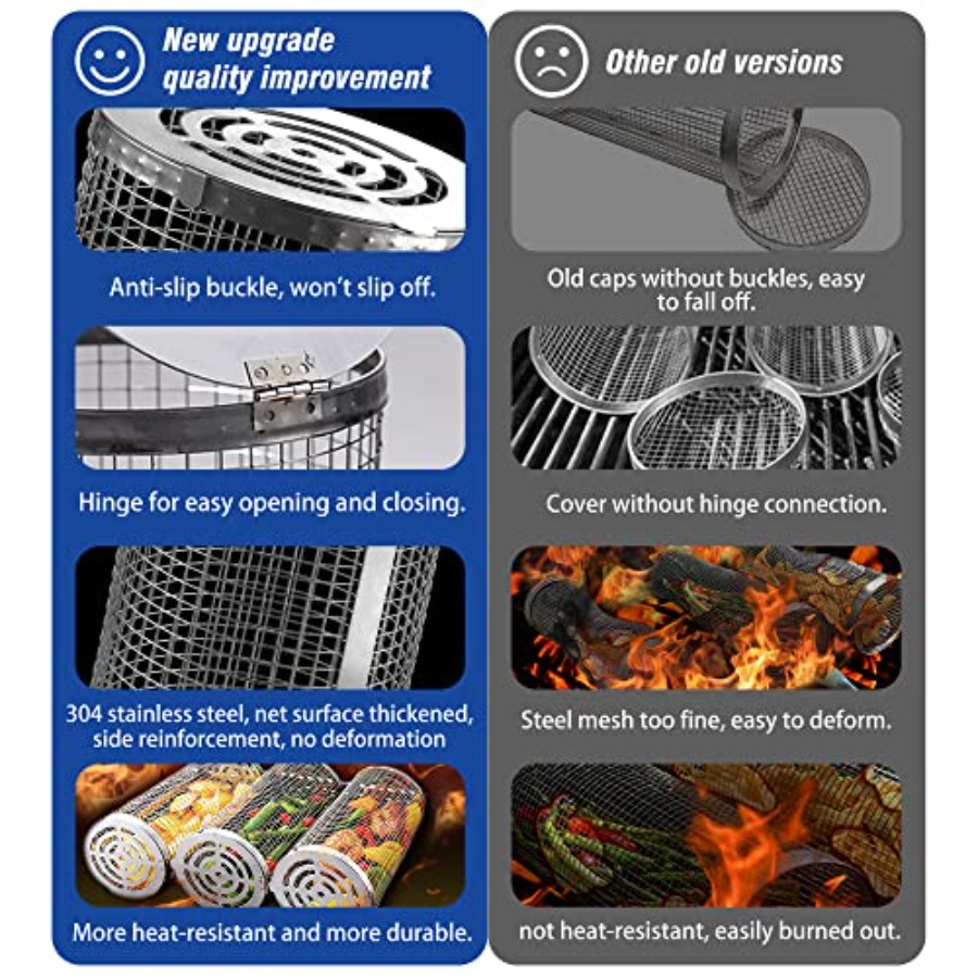 Outdoor Grilling Baskets Grill – Camping Cooking Basket recenzja i cena