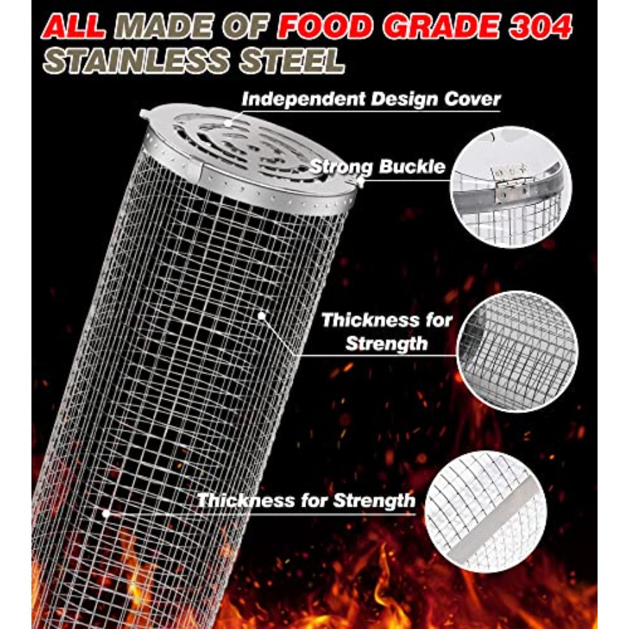 Outdoor Grilling Baskets Grill – Camping Cooking Basket recenzja i cena