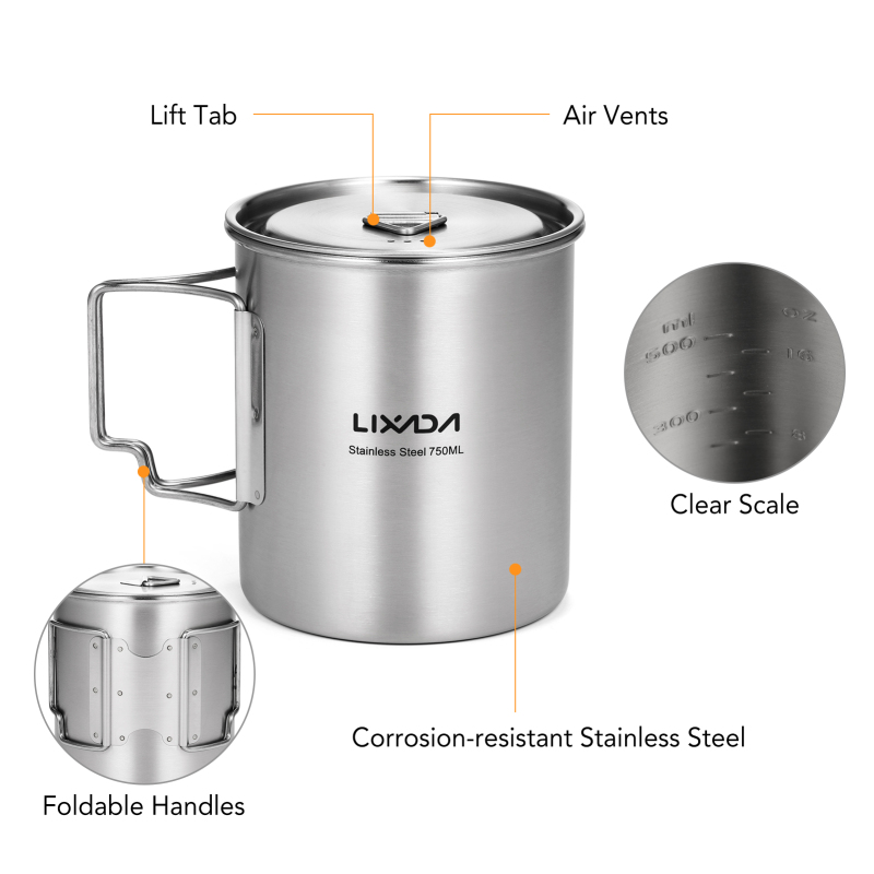 Lixada 750ml Cup Outdoor Stain – Camping Cooking Roll recenzja i cena