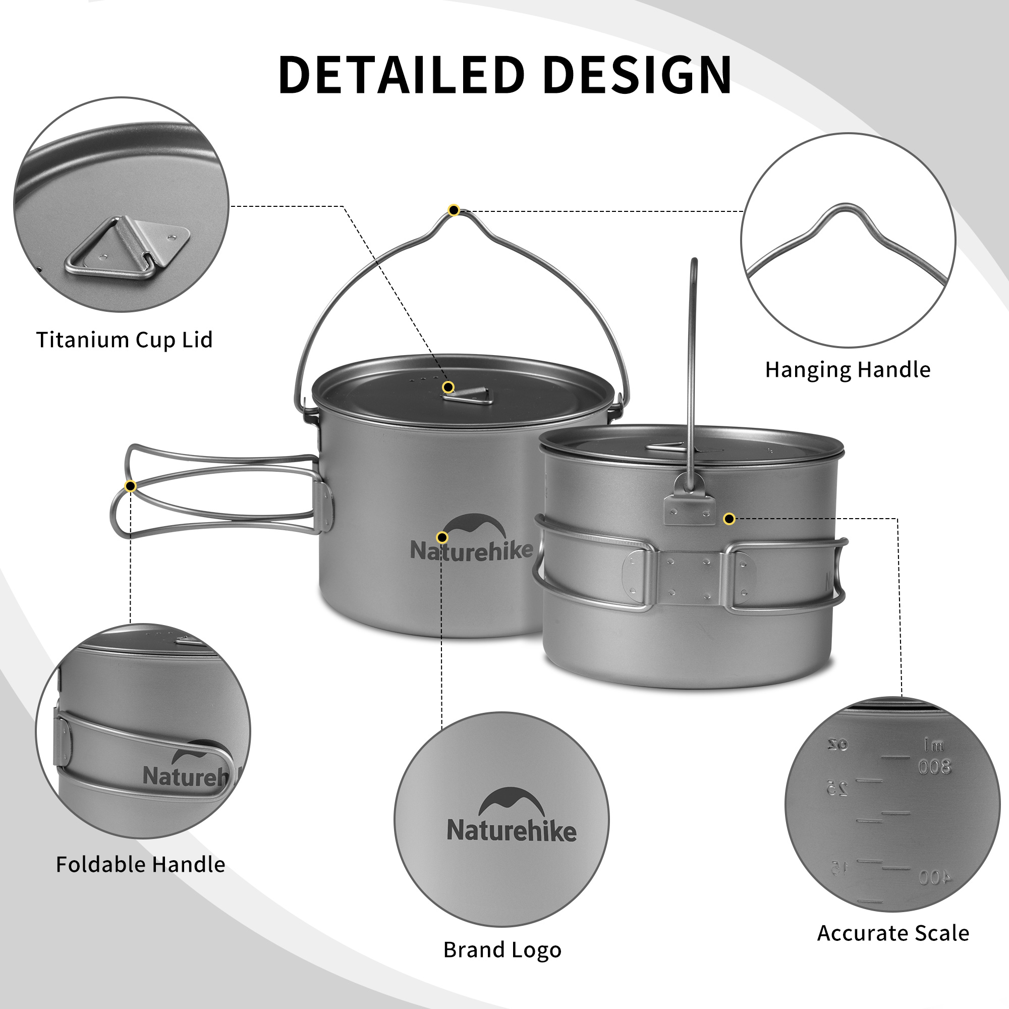 Naturehike 900ml Titanium Pot  – Camping Hanging Cooking Pot recenzja i cena