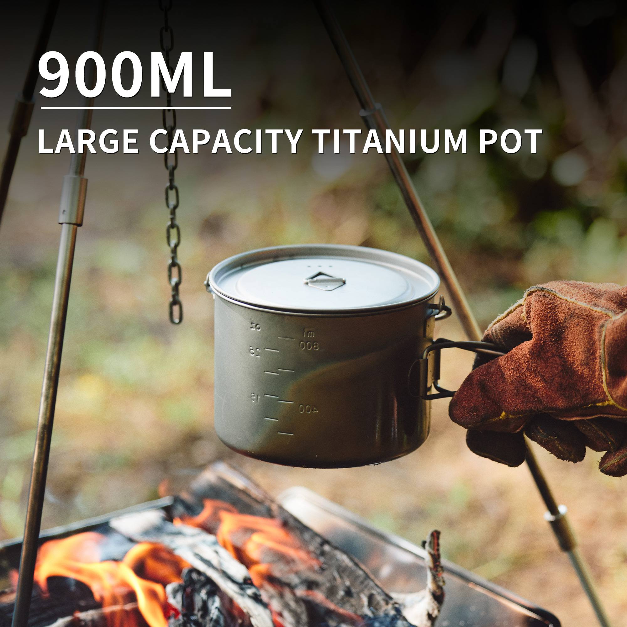 Naturehike 900ml Titanium Pot  – Camping Hanging Cooking Pot recenzja i cena