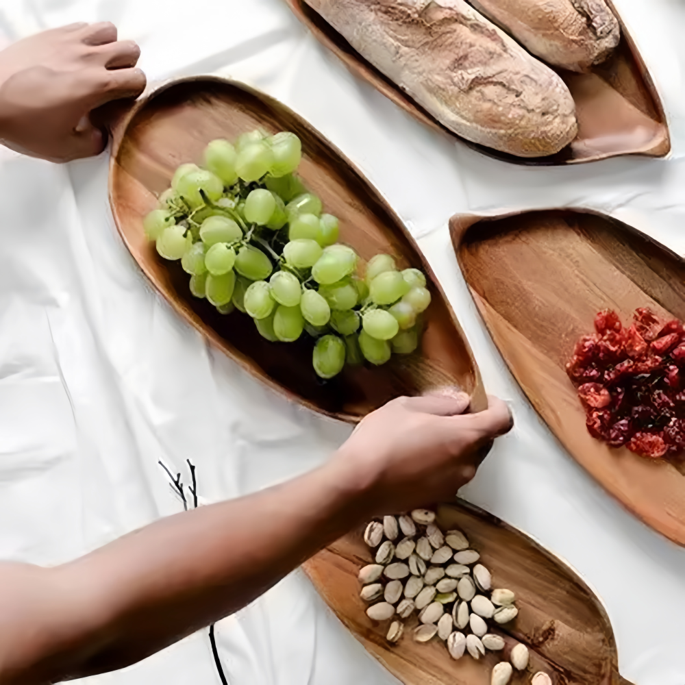 Wooden Leaf Shaped Waterproof  – Camping Cooking Meat recenzja i cena