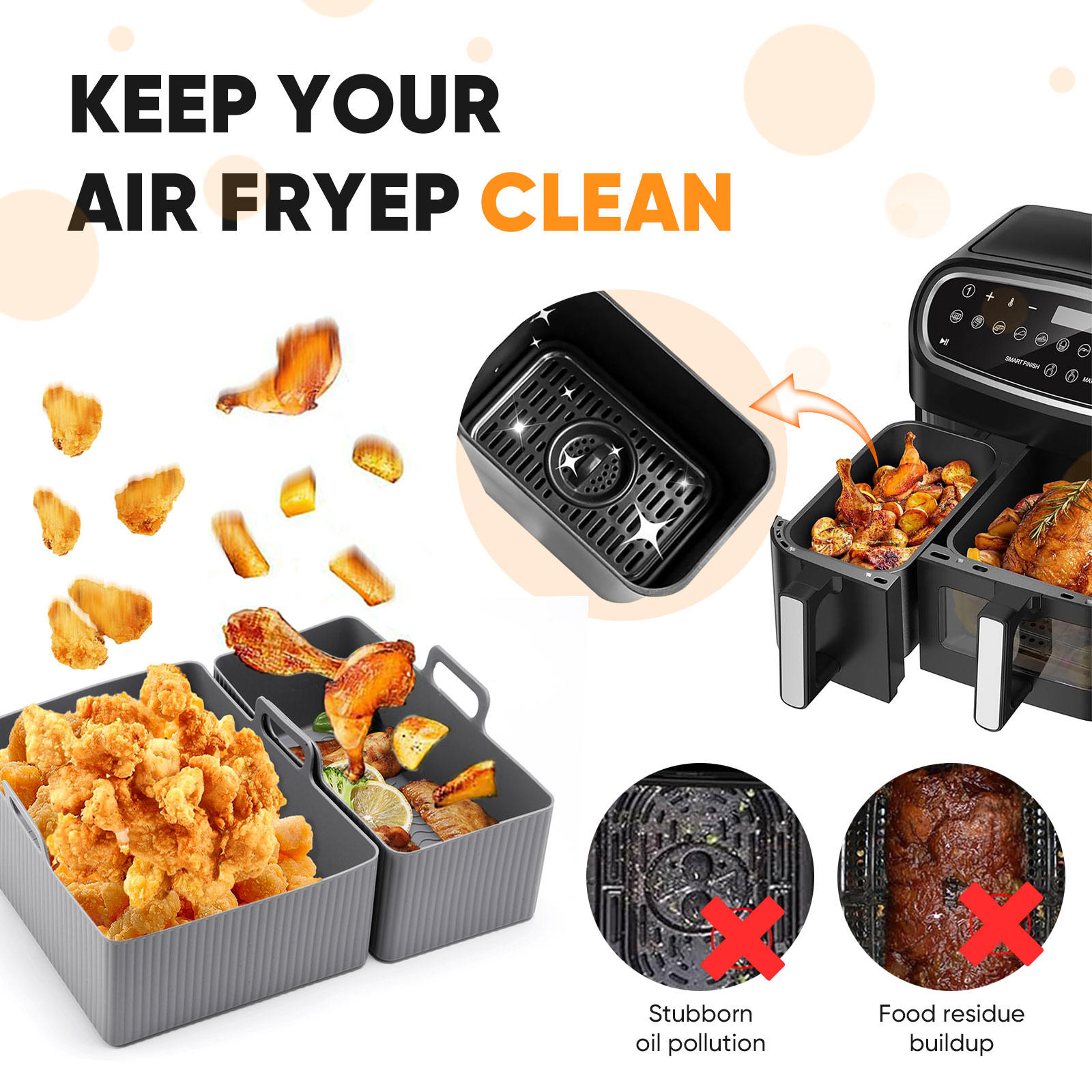 2pcs Set Silicone Air Fryer Ma – Camping Cooking Mat recenzja i cena