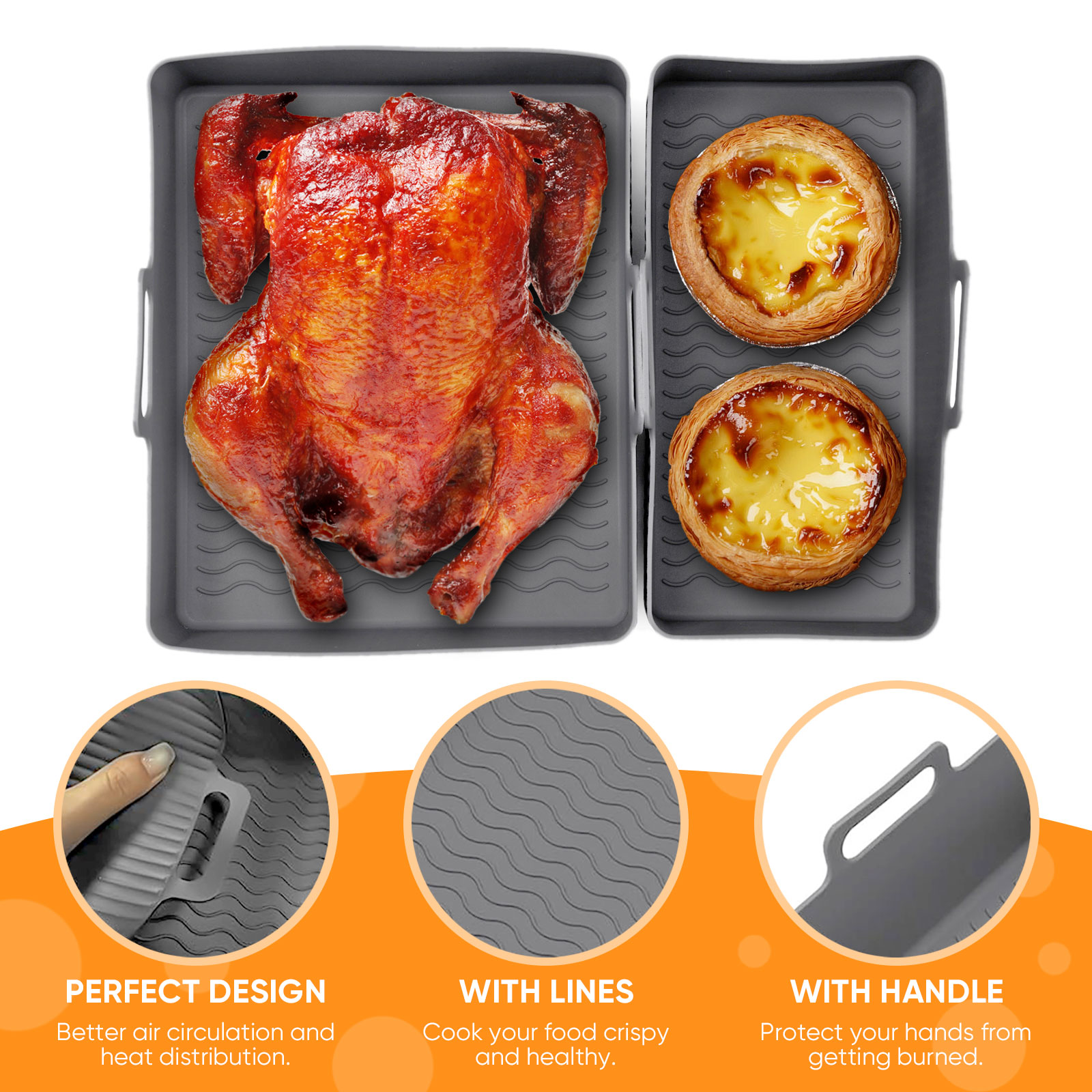 2pcs Set Silicone Air Fryer Ma – Camping Cooking Mat recenzja i cena