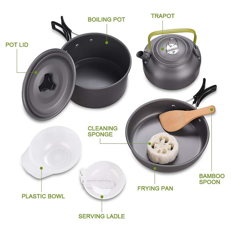 Outdoor Camping Cookware Kit A – Camping Cooking Kit Box recenzja i cena