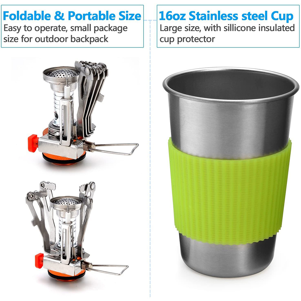 Camping Cookware Kit with Stov – Camping Cooking Roll recenzja i cena