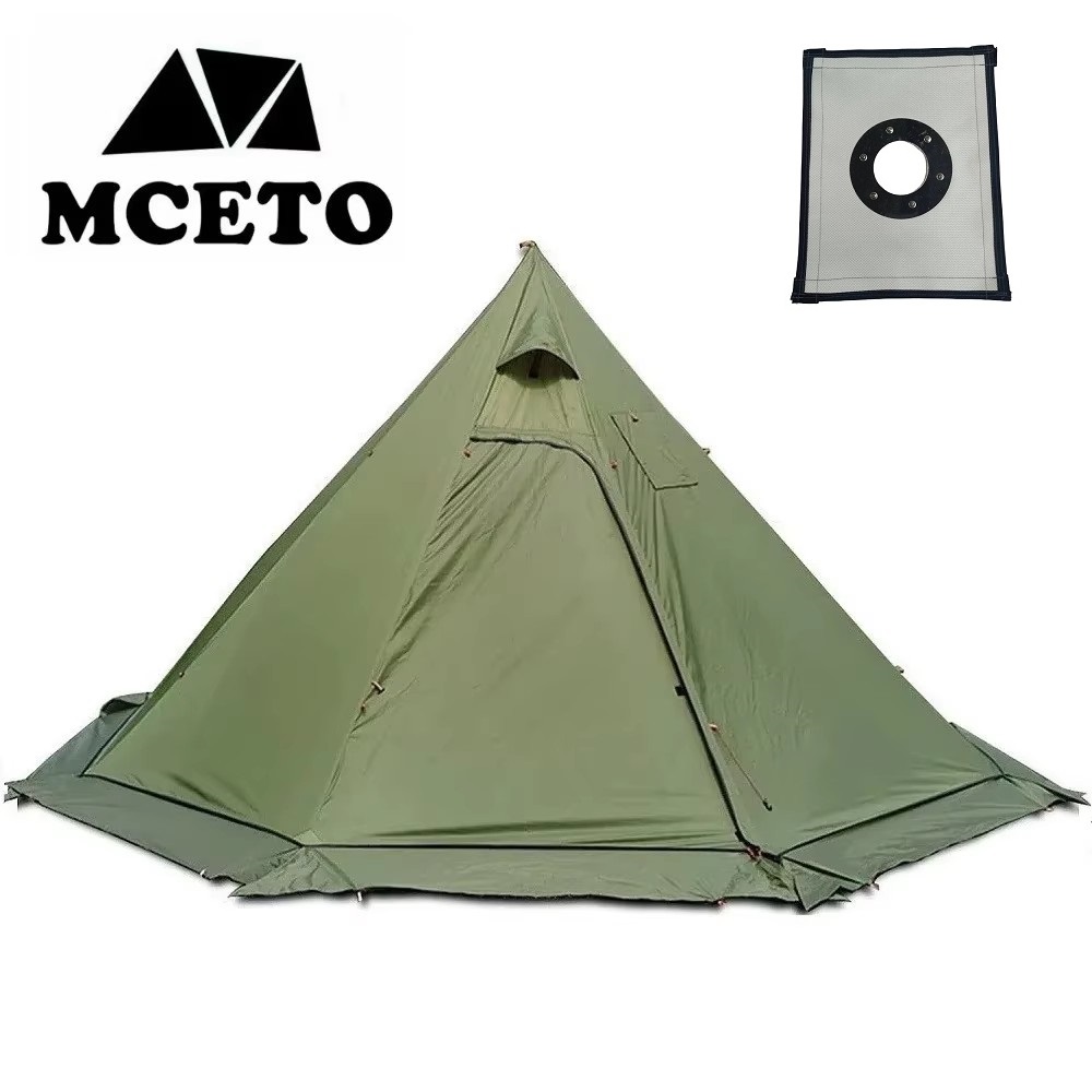 New Pyramid Tent With Snow Ski – Campfire Cooking In Another World recenzja i cena