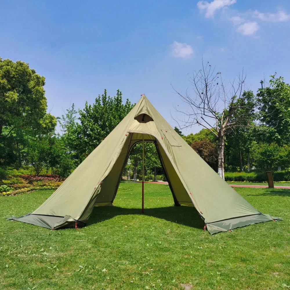 New Pyramid Tent With Snow Ski – Campfire Cooking In Another World recenzja i cena